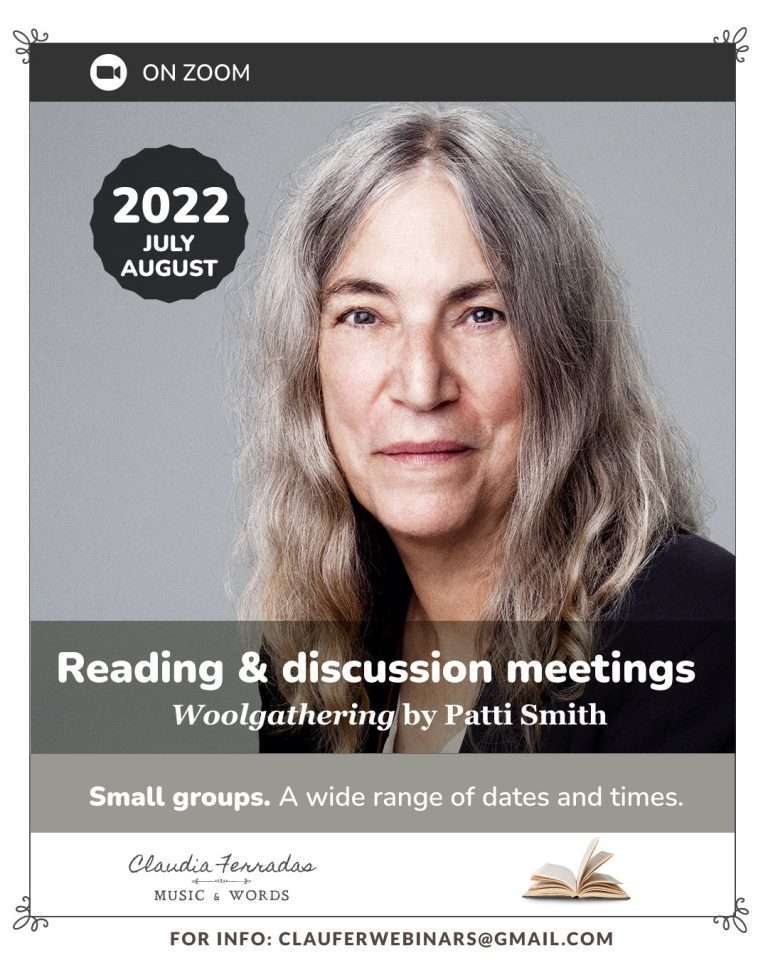 Woolgathering by Patti Smith: Julio y Agosto 2022